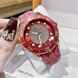 Michael Kors Runway Three-Hand Quartz Red Dial Red Leather Strap Watch For Women - MK7179 Authentic Buy Shop Now