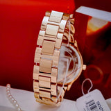Michael Kors Runway Three-Hand Silver Dial Rose Gold Steel Strap Watch for Women - MK7473 Authentic Buy Shop Now