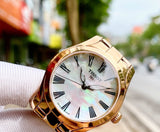 Tissot T Wave Mother of Pearl Dial Rose Gold Steel Strap Watch For Women - T112.210.33.113.00 Authentic Buy Shop Now