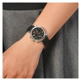 Tissot Dressport Chronograph Black Dial Black Leather Strap Watch for Women - T050.217.17.057.00 Authentic Buy Shop Now