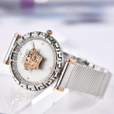 Versace Palazzo Empire Silver Dial Silver Mesh Bracelet Watch for Women - VEDV00419 Authentic Buy Shop Now