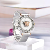 Versace Palazzo Empire Silver Dial Silver Mesh Bracelet Watch for Women - VEDV00419 Authentic Buy Shop Now