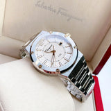 Salvatore Ferragamo F-80 Classic Silver Dial Silver Steel Strap Watch for Men - SFHY02922 Authentic Buy Shop Now