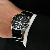 Seiko 5 Sports SKX Automatic Black Dial Black NATO Strap Watch For Men - SRPD55K3 Authentic Buy Shop Now