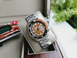 Seiko 5 Sports Sonar Special Edition Brown Dial Silver Steel Strap Watch For Men - SRPJ47K1 Authentic Buy Shop Now