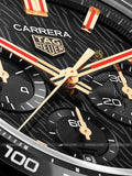 Tag Heuer Carrera Year of The Rabbit Automatic Chronograph Black Dial Black Leather Strap Watch for Men - CBN2A1L.FC6521 Authentic Buy Shop Now