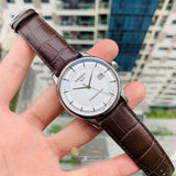 Tissot Luxury Powermatic 80 Silver Dial Brown Leather Strap Watch For Men - T086.407.16.031.00 Authentic Buy Shop Now