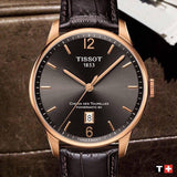 Tissot T Classic Chemin Des Tourelles Powermatic 80 Brown Dial Brown Leather Strap Watch for Men - T099.407.36.447.00 Authentic Buy Shop Now