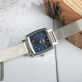 Tissot Lovely Square Blue Dial Silver Mesh Bracelet Watch For Women - T058.109.11.041.00 Authentic Buy Shop Now