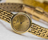 Tissot Lovely Gold Dial Gold Steel Strap Watch For Women - T058.009.33.021.00 Authentic Buy Shop Now