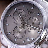 Tissot PR 100 Chronograph Grey Dial Silver Steel Strap Watch for Men - T101.417.11.071.00 Authentic Buy Shop Now