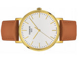 Tissot T Classic Everytime White Dial Brown Leather Strap Watch For Men - T109.410.36.031.00 Authentic Buy Shop Now