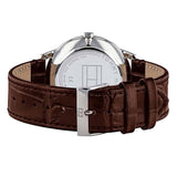 Tommy Hilfiger Brad Chronograph White Dial Brown Leather Strap Watch For Men - 1710389 Authentic Buy Shop Now