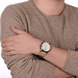 Tommy Hilfiger Kane White Dial Beige Leather Strap Watch for Men - 1710399 Authentic Buy Shop Now