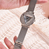 Guess Iconic Diamonds Silver Dial Silver Mesh Bracelet Watch For Women - GW0477L1 Authentic Buy Shop Now