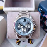 Michael Kors Bradshaw Chronograph Blue Dial Silver Steel Strap Watch For Women - MK6099 Authentic Buy Shop Now