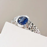 Versace Daphnis Analog Blue Dial Silver Steel Strap Watch for Women - VEOCA0124 Authentic Buy Shop Now