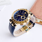 Versace V-Race Multifunction Quartz Blue Dial Blue Leather Strap Watch For Men - VEBV00219 Authentic Buy Shop Now