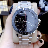 Burberry The City Black Dial Silver Steel Strap Watch for Men - BU9380 Authentic Buy Shop Now