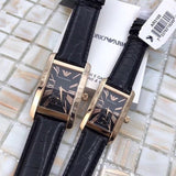 Emporio Armani Classic Black Dial Black Leather Strap Watch For Men - AR0168 Authentic Buy Shop Now