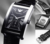 Emporio Armani Classic Black Dial Black Leather Strap Watch For Women - AR0144 Authentic Buy Shop Now