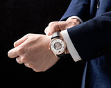 Emporio Armani Meccanico White Dial Brown Leather Strap Watch For Men - AR1920 Authentic Buy Shop Now