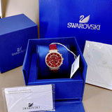 Swarovski Passage Chrono Red Dial Red Leather Strap Watch for Women - 5580345 Authentic Buy Shop Now
