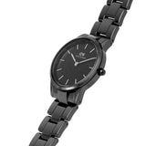 Daniel Wellington Iconic Link Ceramic Black Dial Black Steel Strap Watch For Women - DW00100414 Authentic Buy Shop Now