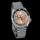 Seiko 5 Sports GMT Thong Sia Limited Edition Brown Dial Silver Steel Strap Watch for Men - SSK043K1 Authentic Buy Shop Now