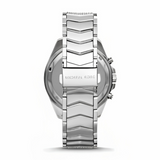 Michael Kors Whitney Chronograph Crystals Silver Dial Silver Steel Strap Watch For Women - MK6728 Authentic Buy Shop Now