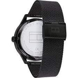 Tommy Hilfiger Spencer Skeleton Black Dial Black Mesh Bracelet Watch for Men - 1791644 Authentic Buy Shop Now