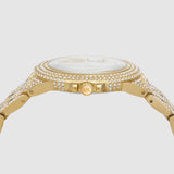 Michael Kors Camille Three-Hand Crystals White Dial Gold Steel Strap Watch for Women - MK4800 Authentic Buy Shop Now