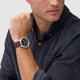 Fossil Neutra Chronograph Black Dial Brown Leather Strap Watch for Men - FS6024 Authentic Buy Shop Now