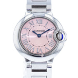 Cartier Ballon Bleu de Cartier Pink Dial Silver Steel Strap Watch for Women - W6920038 Authentic Buy Shop Now
