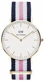 Daniel Wellington Classic South Hampton White Dial Two Tone Nylon Strap Watch For Women - DW00100034 Authentic Buy Shop Now