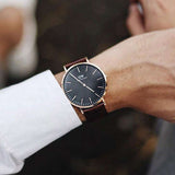 Daniel Wellington Bristol Black Dial Brown Leather Strap Watch For Men - DW00100125 Authentic Buy Shop Now