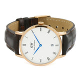 Daniel Wellington Dapper Sheffield White Dial Black Leather Strap Watch For Men - DW00100092 Authentic Buy Shop Now