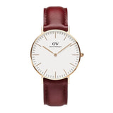 Daniel Wellington Classic Suffolk White Dial Brown Leather Strap Watch For Men - DW00100122 Authentic Buy Shop Now