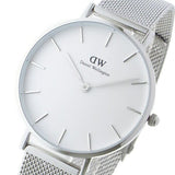 Daniel Wellington Petite Sterling White Dial Silver Mesh Bracelet Watch For Women - DW00100164 Authentic Buy Shop Now