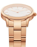 Daniel Wellington Iconic Link White Dial Rose Gold Steel Strap Watch For Women - DW00100211 Authentic Buy Shop Now
