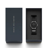 Daniel Wellington Classic Petite Cornwall Black Dial Black NATO Strap Watch For Women - DW00100216 Authentic Buy Shop Now