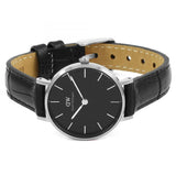 Daniel Wellington Classic Petite Reading Black Dial Black Leather Strap Watch For Women - DW00100235 Authentic Buy Shop Now