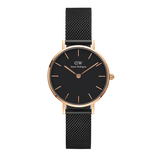 Daniel Wellington Petite Ashfield Black Dial Black Mesh Strap Watch For Women - DW00100245 Authentic Buy Shop Now