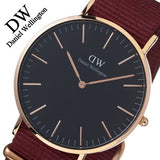 Daniel Wellington Classic Roselyn Black Dial Maroon Nylon Strap Watch For Women - DW00100269 Authentic Buy Shop Now