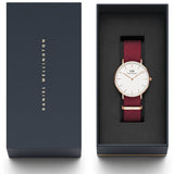 Daniel Wellington Classic Roselyn White Dial Red NATO Strap Watch For Women - DW00100271 Authentic Buy Shop Now