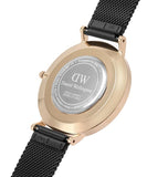 Daniel Wellington Petite Ashfield Black Dial Black Mesh Strap Watch for Women - DW00100307 Authentic Buy Shop Now
