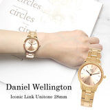 Daniel Wellington Iconic Link Unitone Rose Gold Dial Rose Gold Steel Strap Watch For Women - DW00100401 Authentic Buy Shop Now