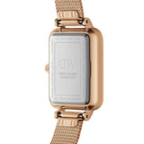 Daniel Wellington Quadro Melrose White Dial Gold Mesh Strap Watch For Women - DW00100431 Authentic Buy Shop Now