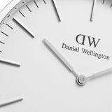 Daniel Wellington Classic Sheffield White Dial Black Leather Strap Watch For Men - DW00100020 Authentic Buy Shop Now