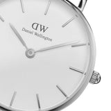 Daniel Wellington Classic Petite Sheffield White Dial Black Leather Strap Watch For Women - DW00100242 Authentic Buy Shop Now